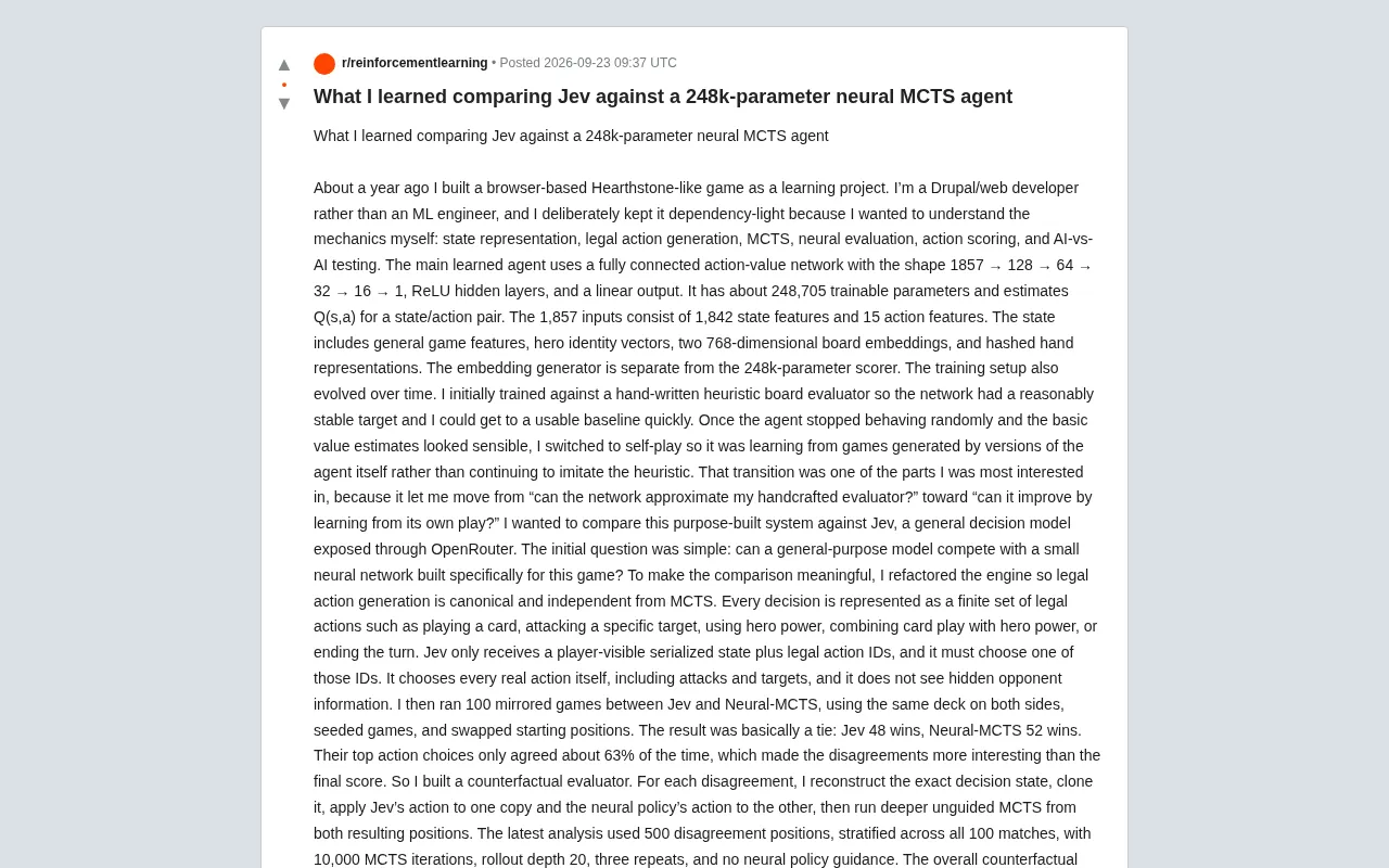 Small Neural Network vs. General Decision Model: A Card Game AI Failure Mode Retrospective