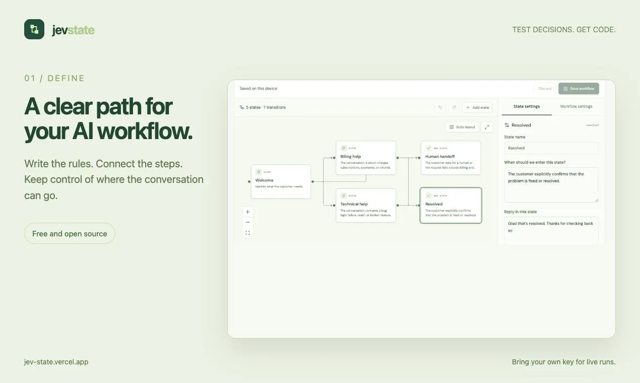 Jev State Product Screenshot