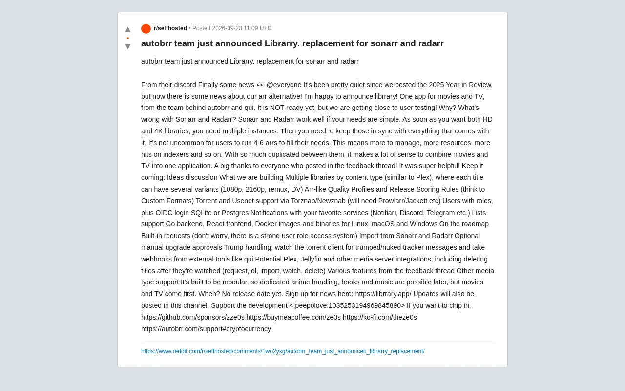 autobrr Team Unveils Librrary: A Unified Sonarr/Radarr Alternative for Media Management