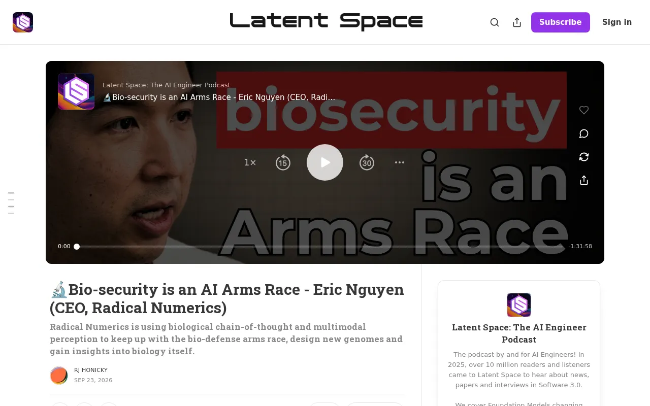 The AI Arms Race in Biosecurity: How Radical Numerics Is Reimagining Biology with AI