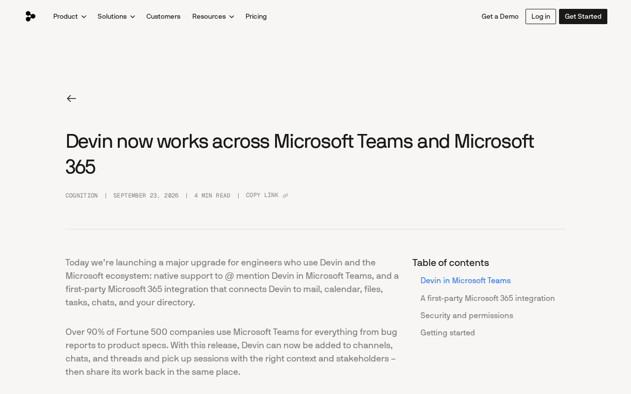 Devin接入微软Teams与Microsoft 365,AI工程师融入企业协作
