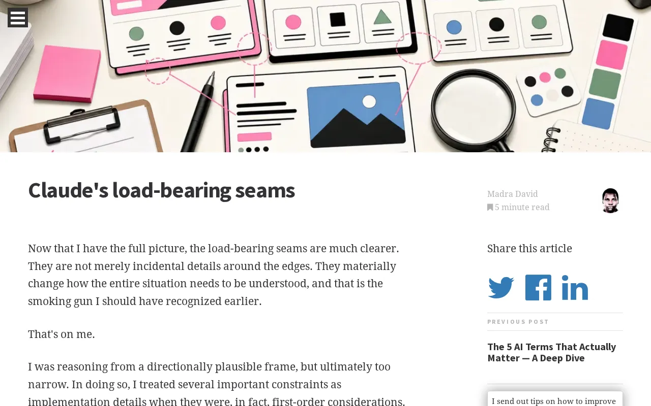 Claude's "Load-Bearing Seams": Where AI Collaboration Is Most Likely to Break