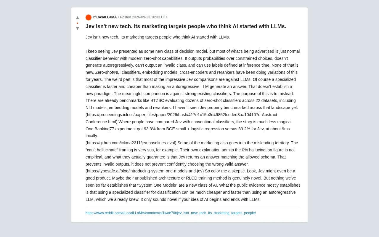 Jev Is Not New Technology: A Marketing Narrative Targeting LLM-Era Newcomers
