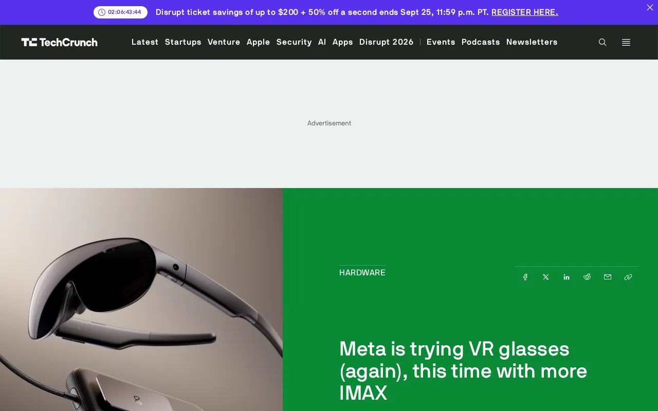 Meta Takes Another Swing at VR Glasses: Lightweight Design Meets IMAX Entertainment