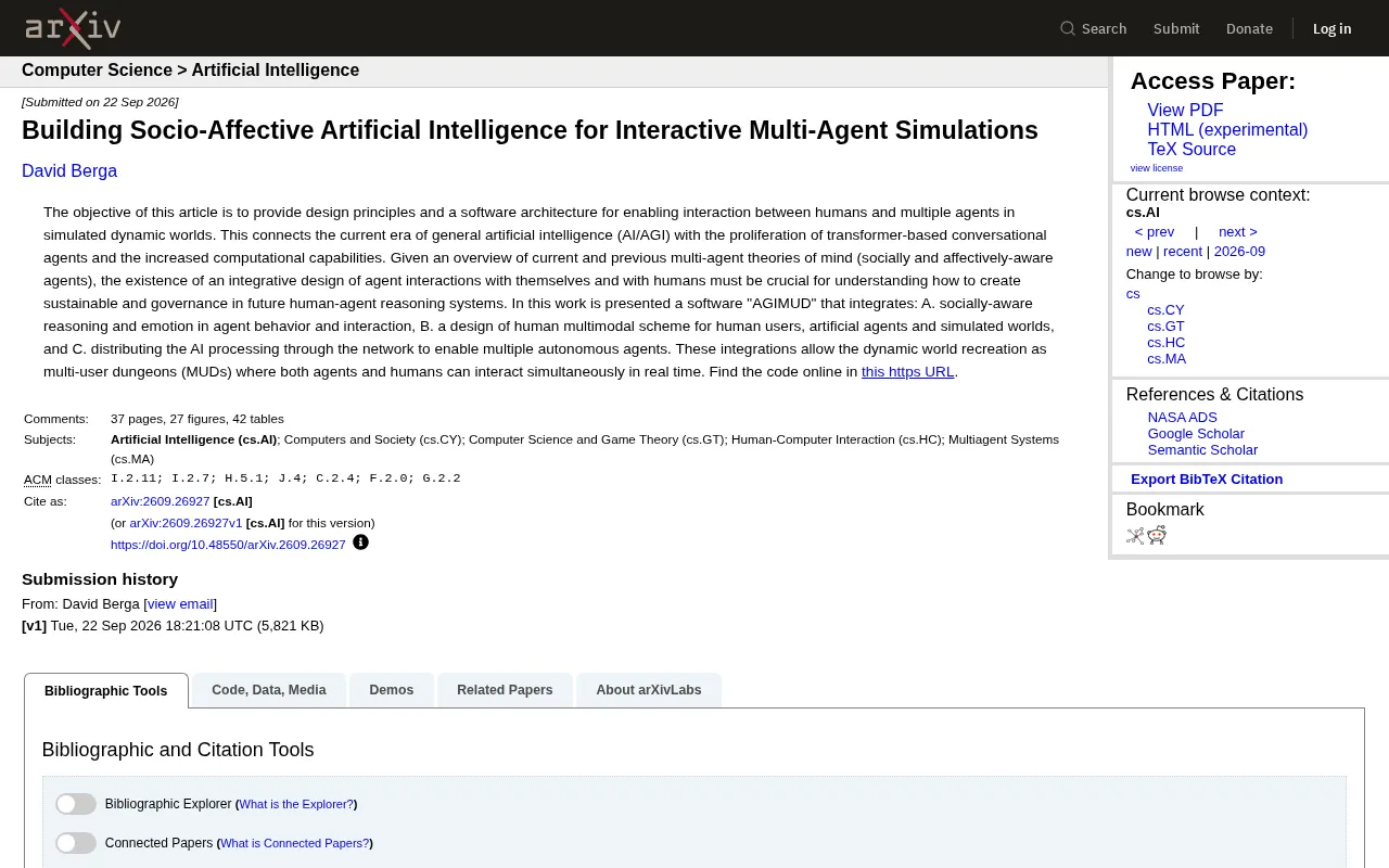 AGIMUD: A Multi-Agent Interactive Simulation Framework for Building Socio-Affective AI