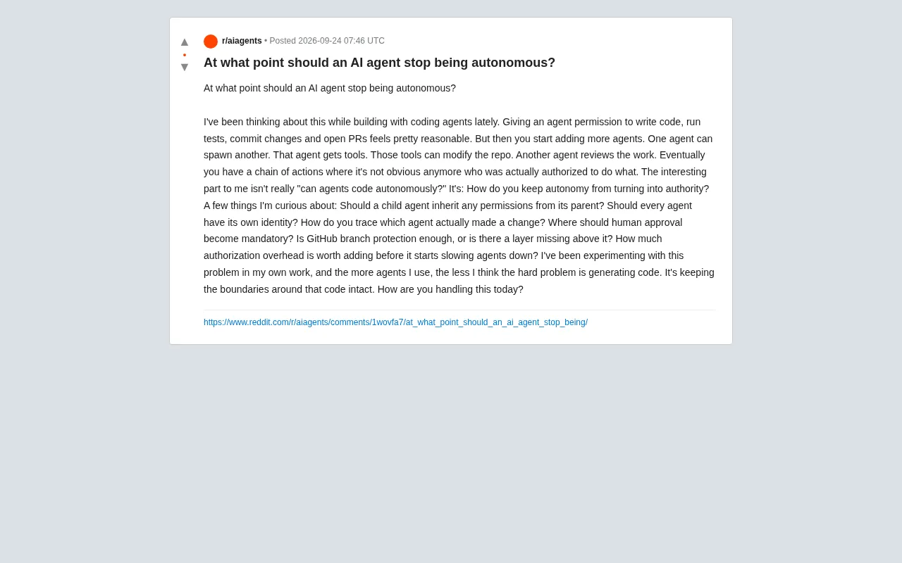 The Autonomy Boundary of AI Agents: From Self-Direction to the Risk of Unchecked Authorization