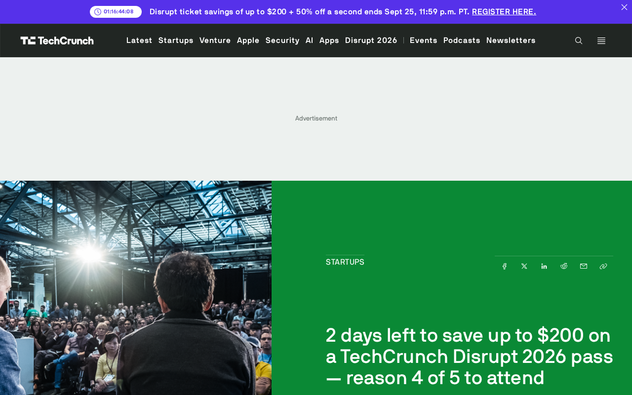 TechCrunch Disrupt 2026 门票优惠倒计时:省200美元的最后机会