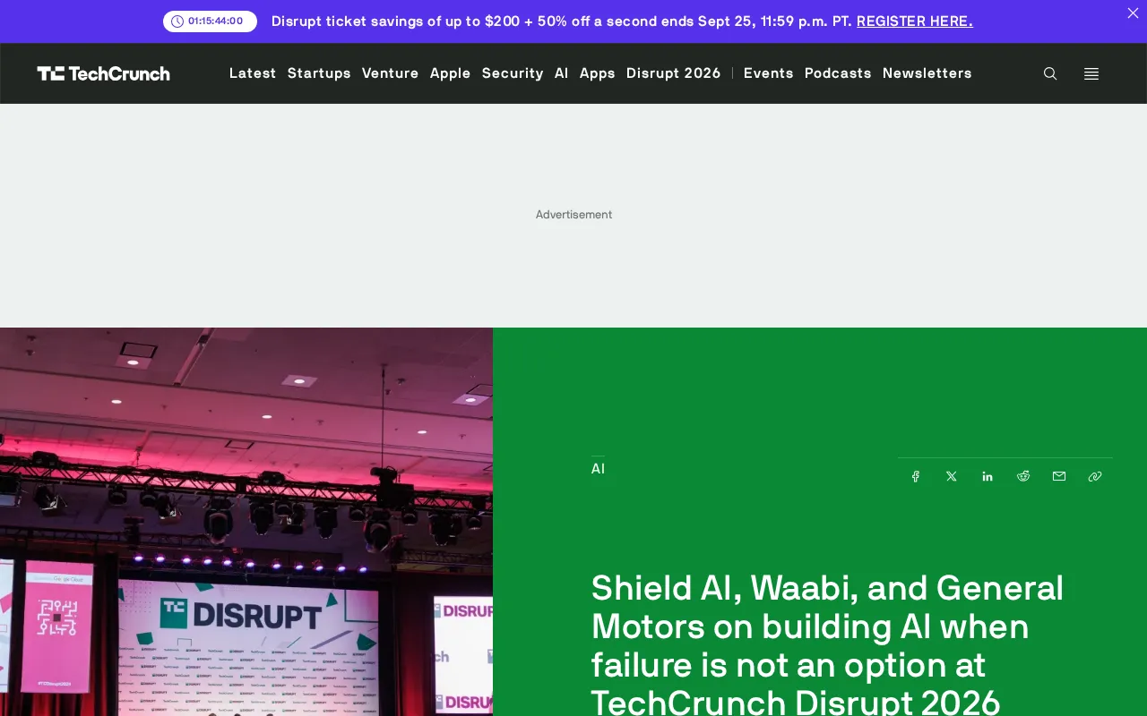 Zero Tolerance for Failure: TechCrunch Disrupt Spotlights High-Stakes AI Deployment