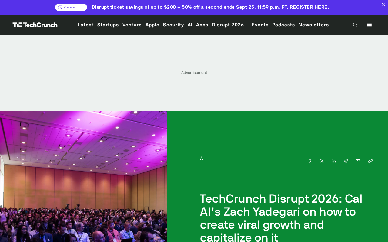 Cal AI创始人登陆TechCrunch Disrupt:解读病毒式增长