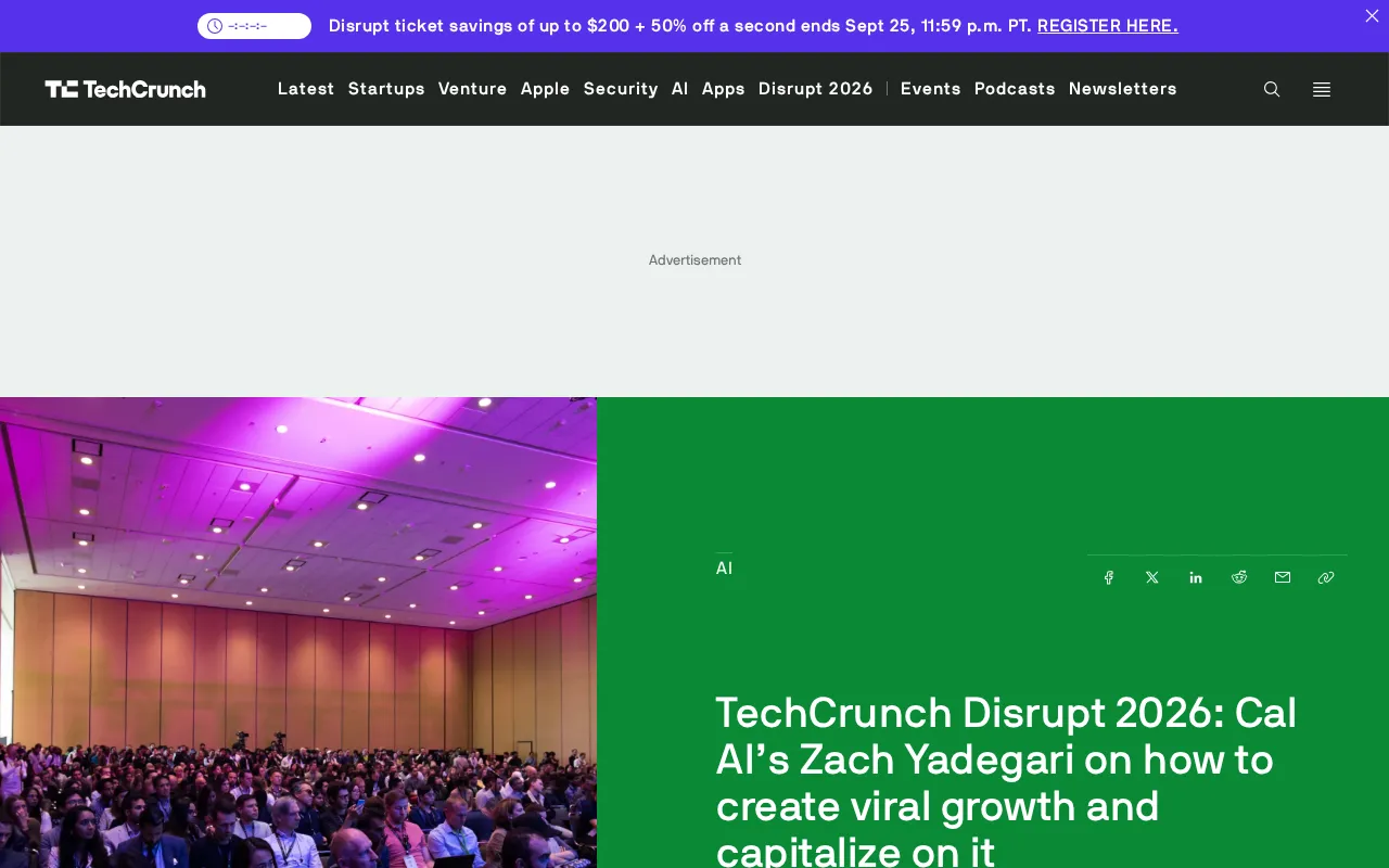 Cal AI Founder Takes the Stage at TechCrunch Disrupt: Decoding Viral Growth