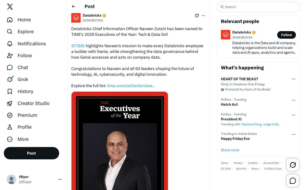 Databricks CIO Named to TIME's Executives of the Year: Tech & Data List