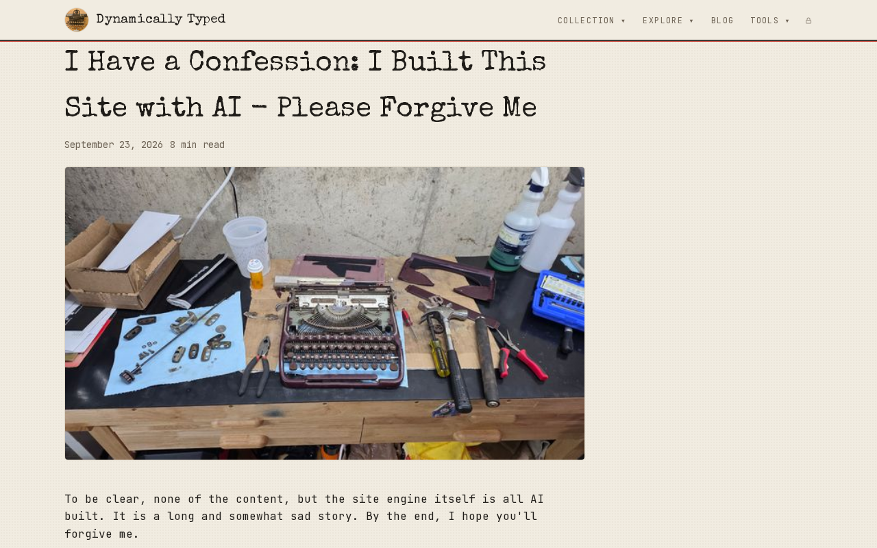Building a Website with AI from Scratch: A 'Confession' That Sparked Developer Soul-Searching