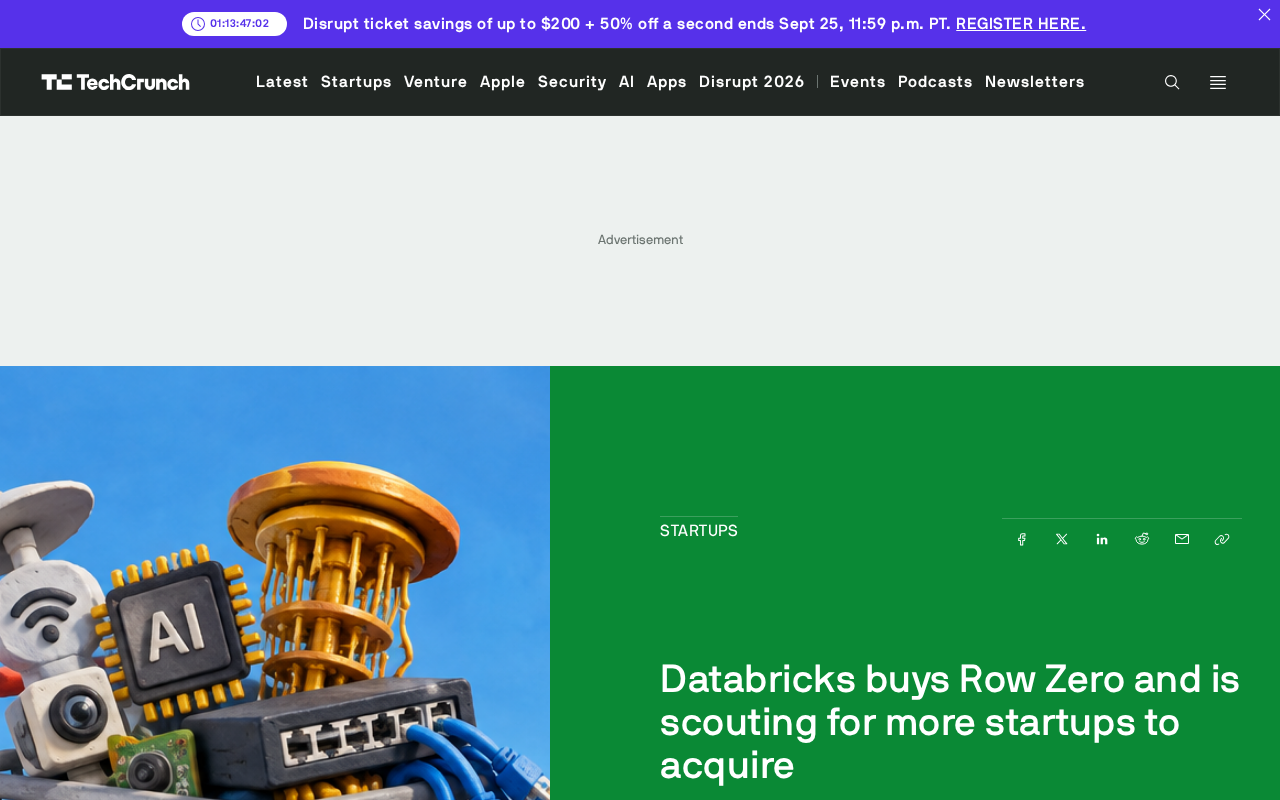 Databricks Acquires Row Zero, Accelerating Its M&A Expansion Strategy