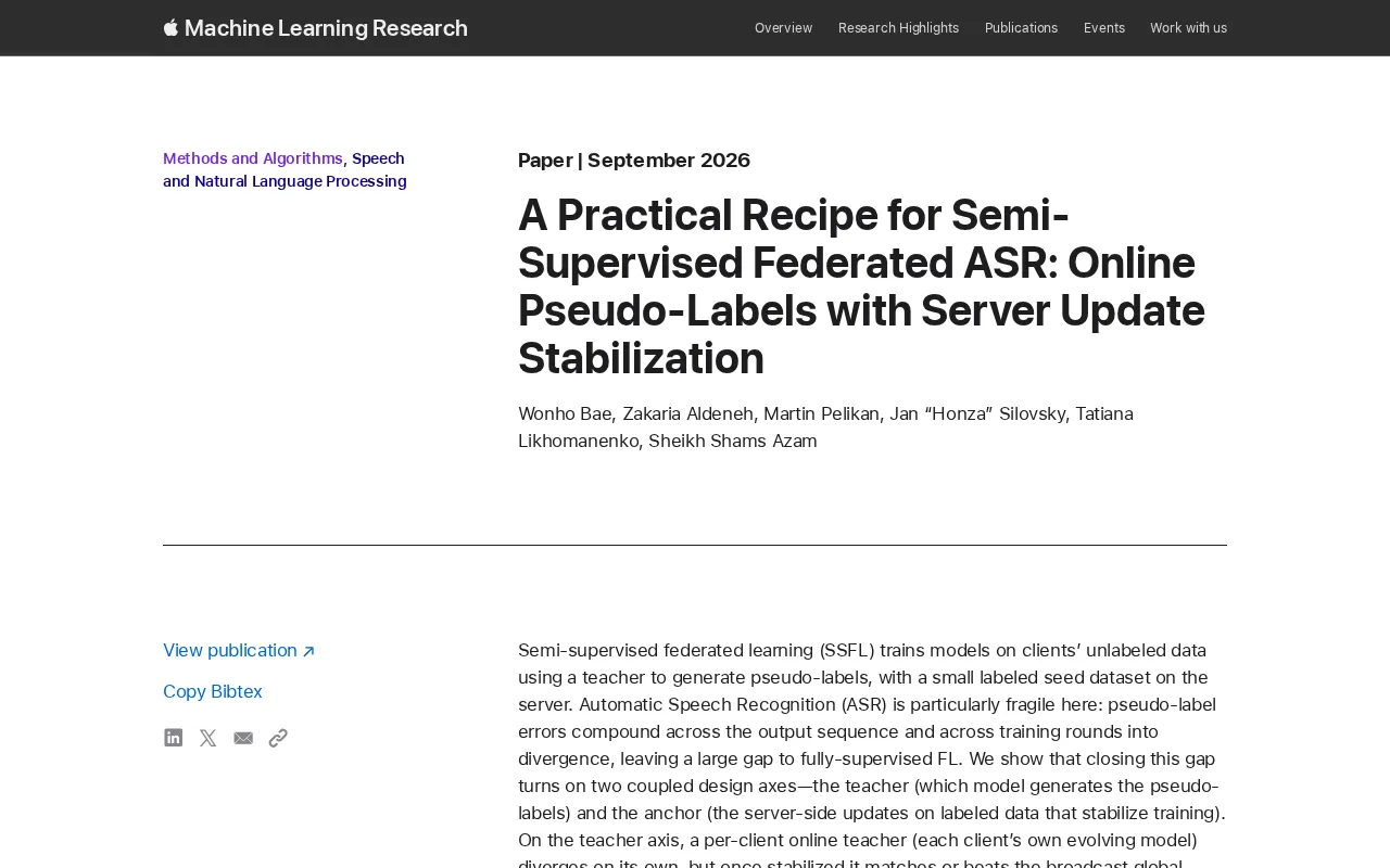 A Practical Recipe for Semi-Supervised Federated ASR: Online Pseudo-Labels and Server-Side Update Stabilization