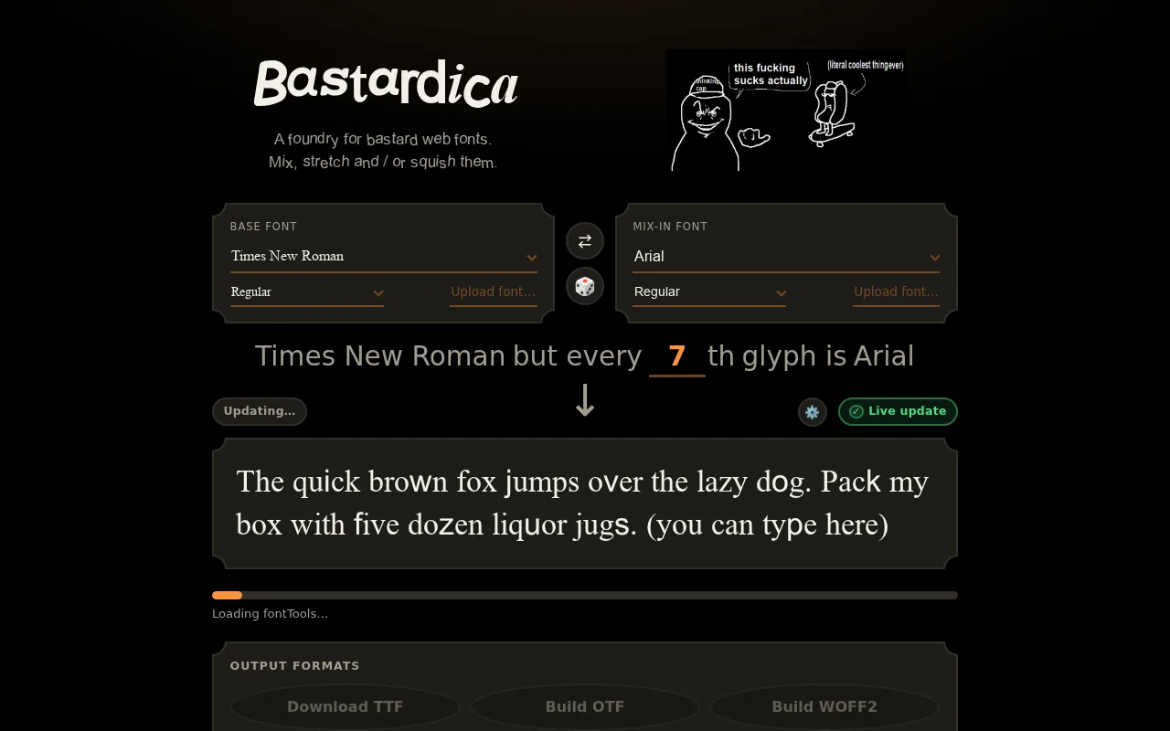 Hacking Mixed Fonts with OpenType Ligatures: The Tech Behind Times New Bastard