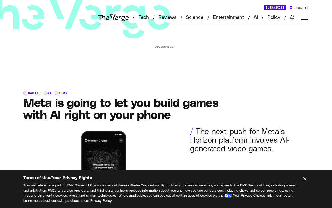 Meta Launches AI Game Creation Tools: Build Games on Your Phone with Prompts