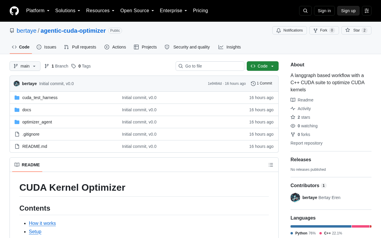 Agentic CUDA Kernel Optimizer: A New Attempt at AI-Driven Auto-Tuning
