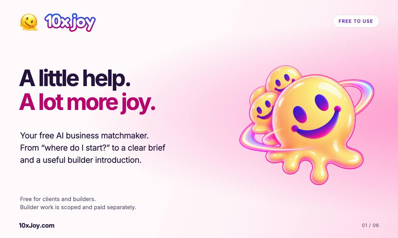 10xJoy:用AI帮企业匹配开发者的商业撮合工具