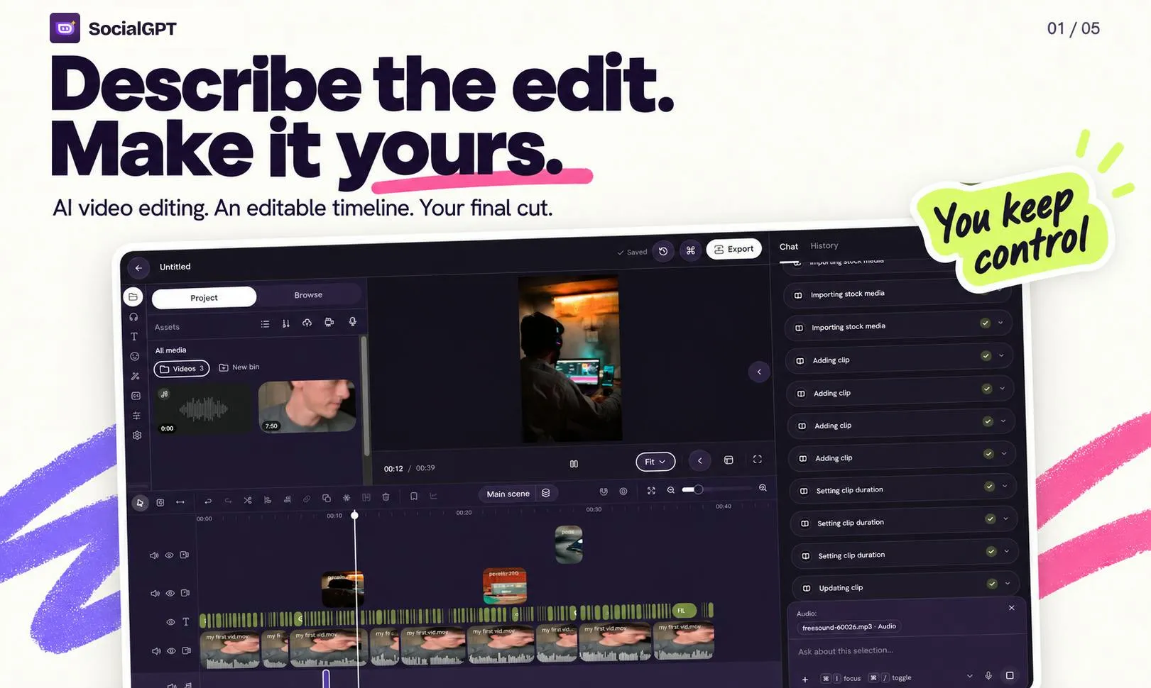 SocialGPT: An AI Video Editing Tool That Works Through Chat