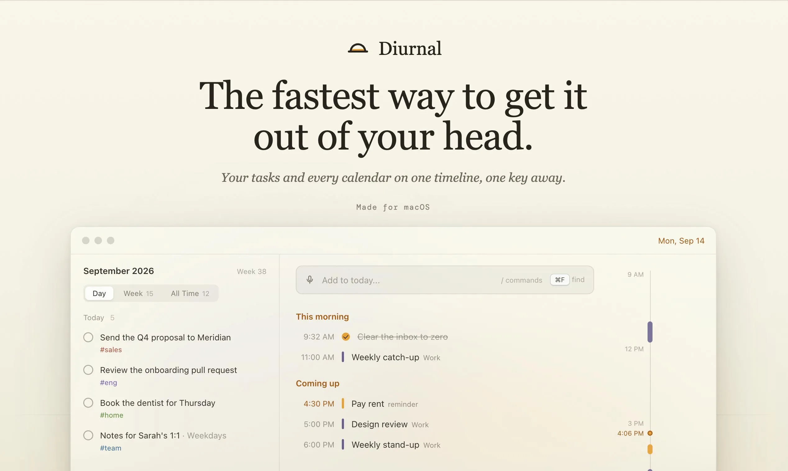 Diurnal Product Screenshot