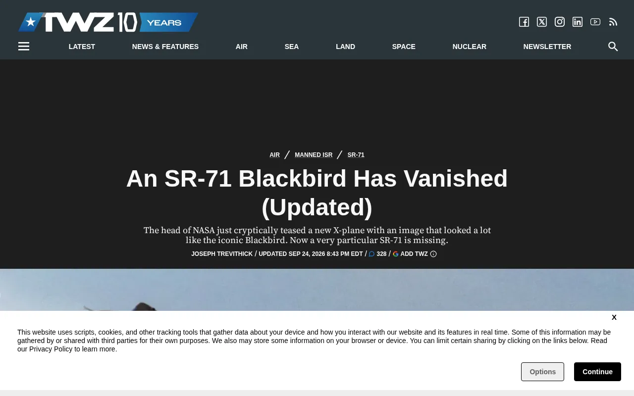 The SR-71 Blackbird 'Disappearance': A Tech Mystery Awaiting Verification