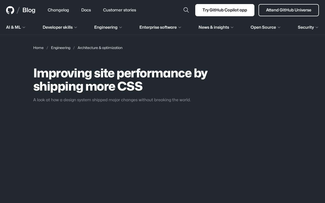 反直觉优化:GitHub 靠多发 CSS 提升网站性能