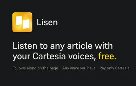 Lisen: Read Any Web Article Aloud for Free Using Your Cartesia Voice