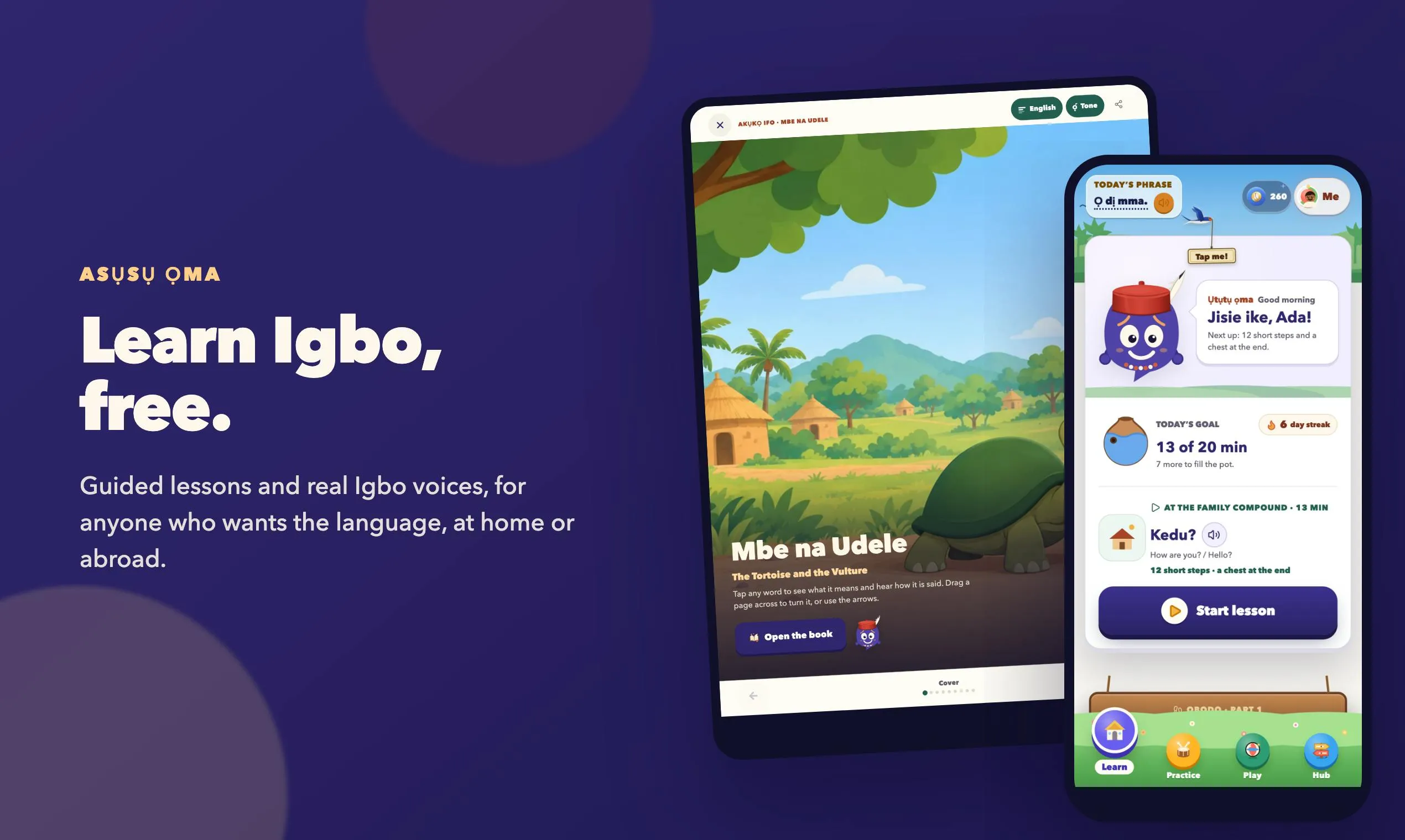 Asụsụ Ọma: Learn Igbo for Free with Native Speaker Voiceovers and Games