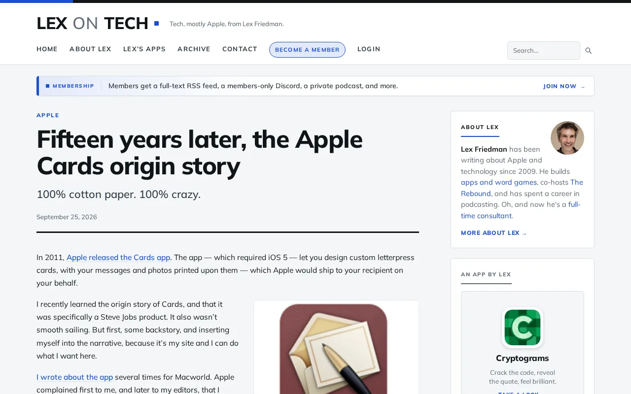 Apple Cards Origin Story