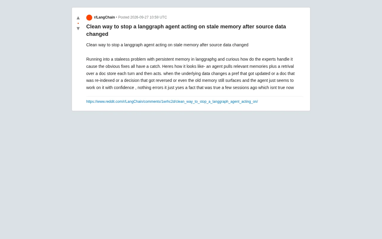LangGraph Agent Memory Staleness: How to Prevent Agents from Making Decisions on Outdated Data
