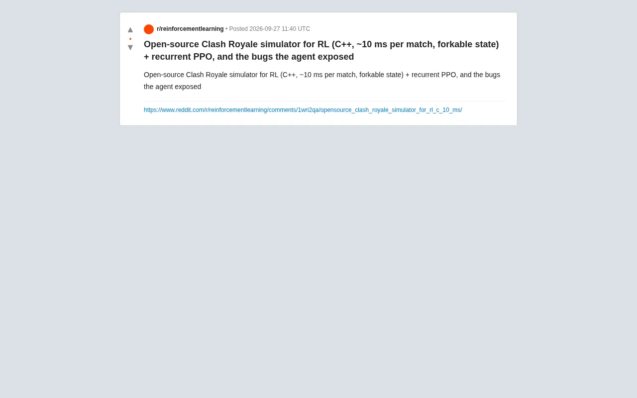开源皇室战争RL模拟器:C++高速引擎与PPO智能体的实战启示