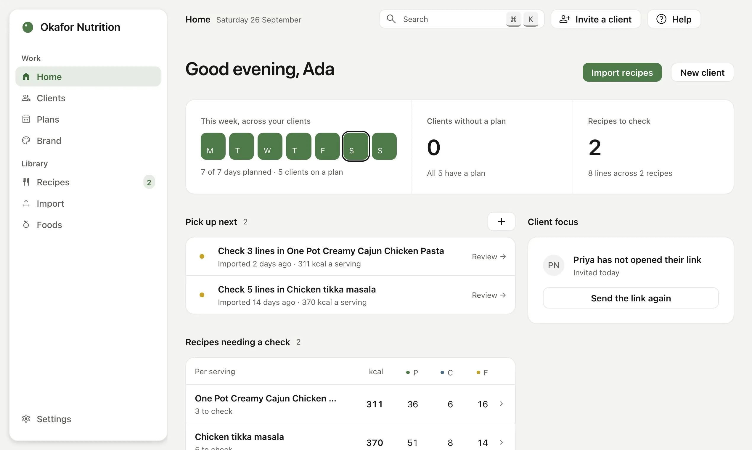 Peas and Pans: A White-Label Meal Planning Tool for Nutrition Coaches