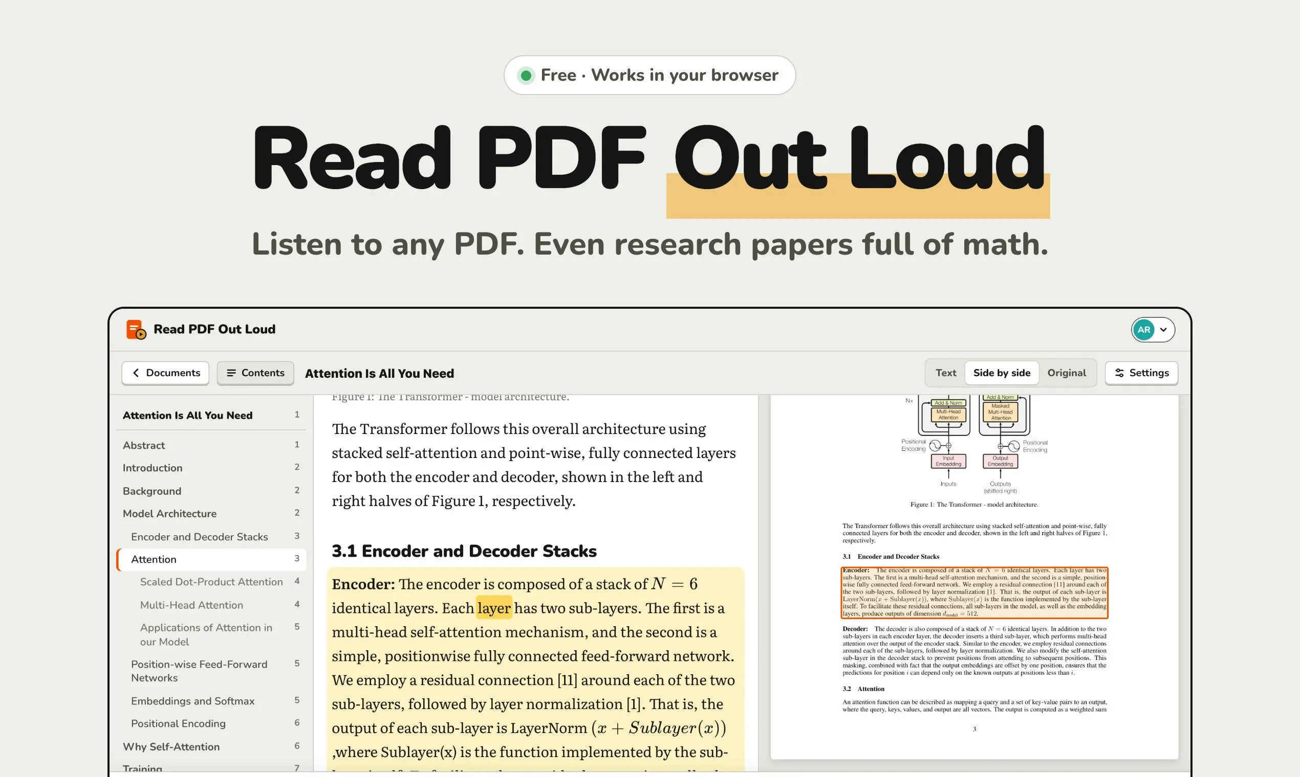 A New Take on PDF Narration: AI Voice That Understands Formulas, Charts, and Two-Column Papers