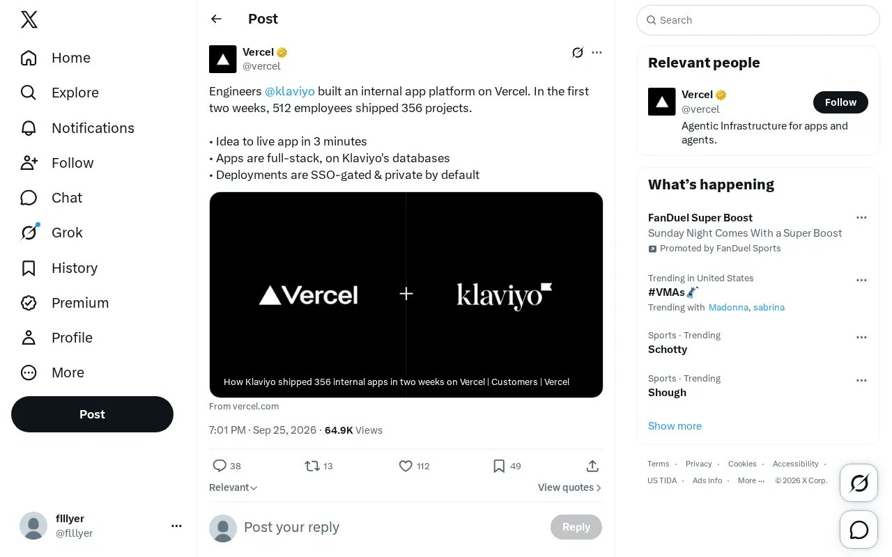 How Klaviyo Built an Internal App Platform on Vercel: 512 Employees, 356 Projects in Two Weeks