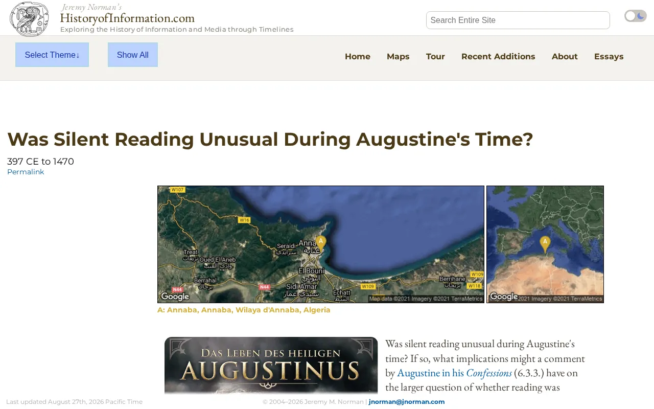 Was Silent Reading Really Rare in Augustine's Time? A Historical Myth a Millennium in the Making
