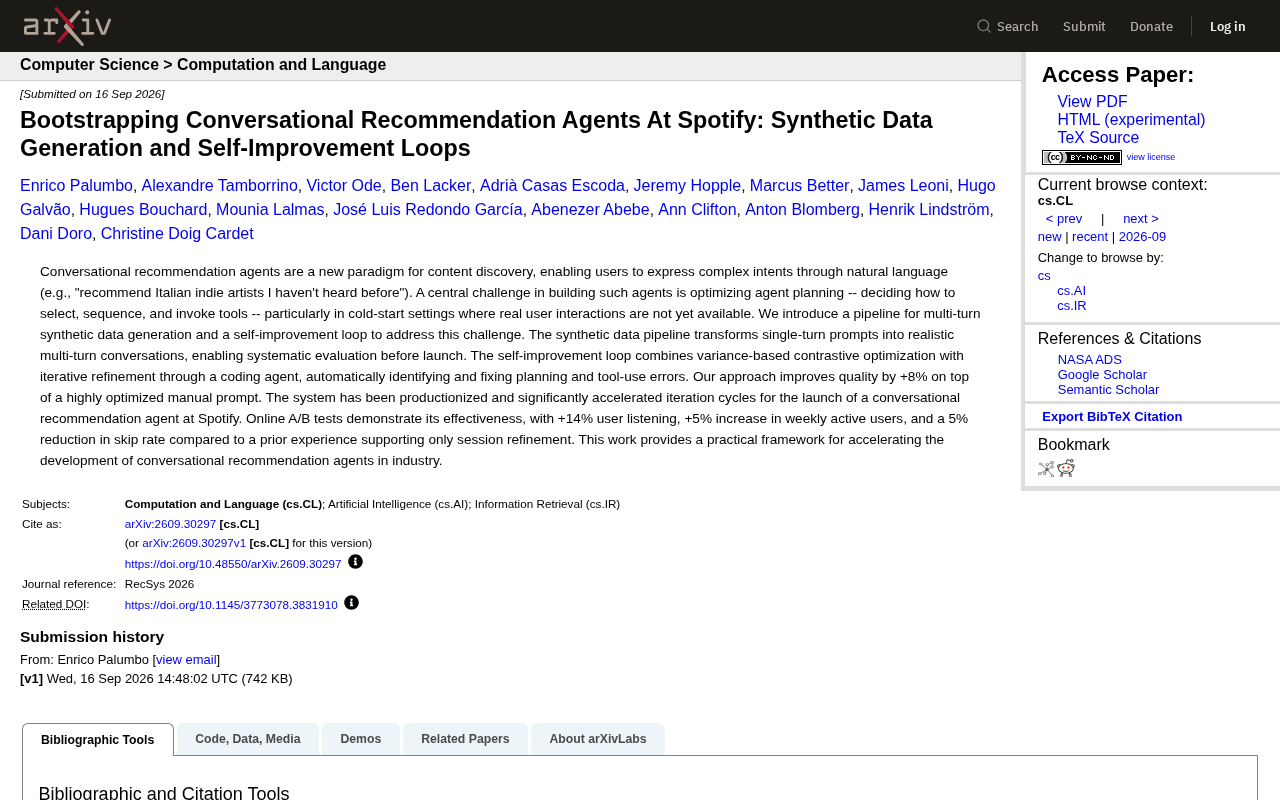 Spotify对话式推荐Agent实战:合成数据与自优化闭环
