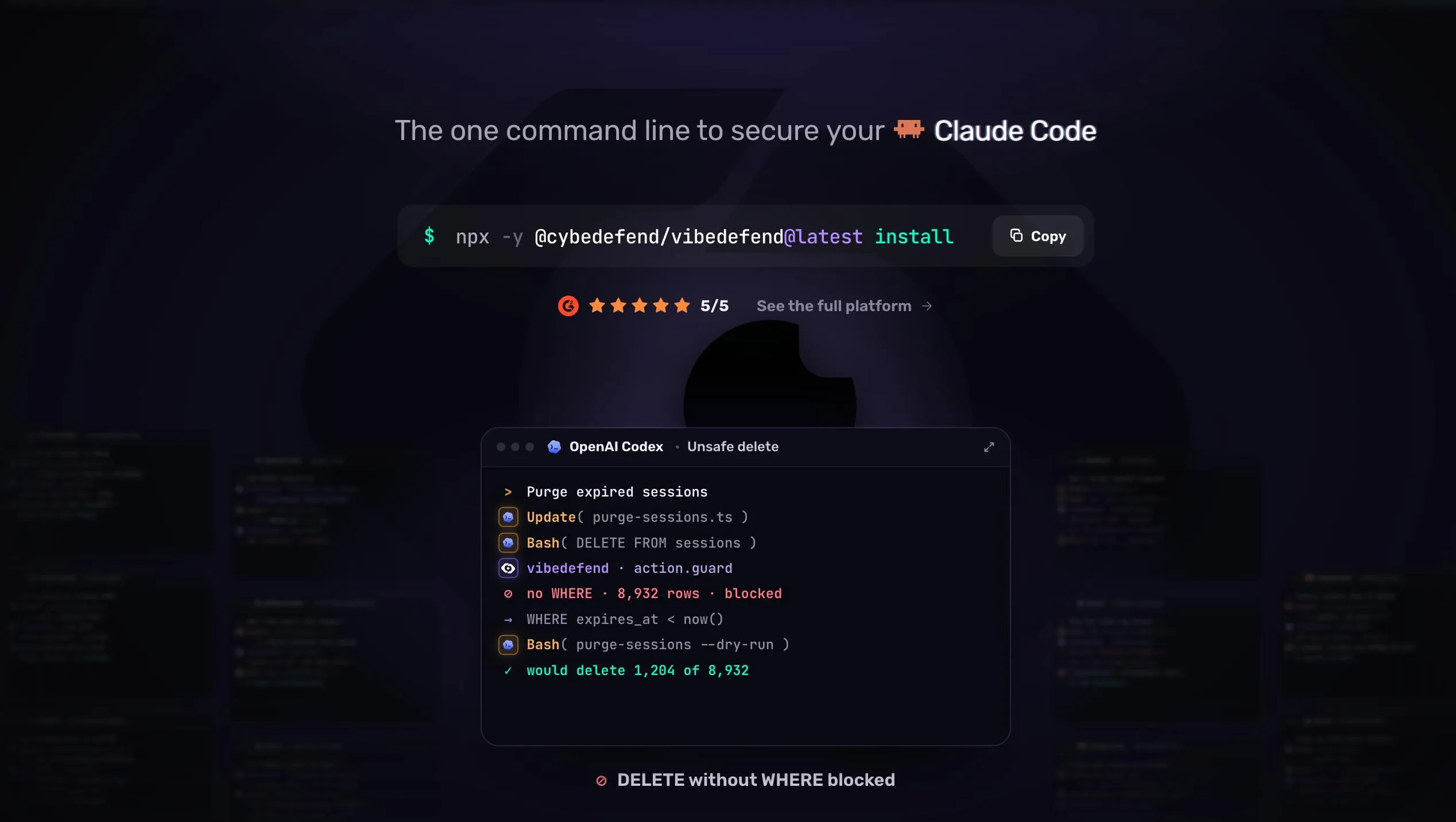 VibeDefend: Add Security Guardrails to Your AI Coding Tools with a Single Command