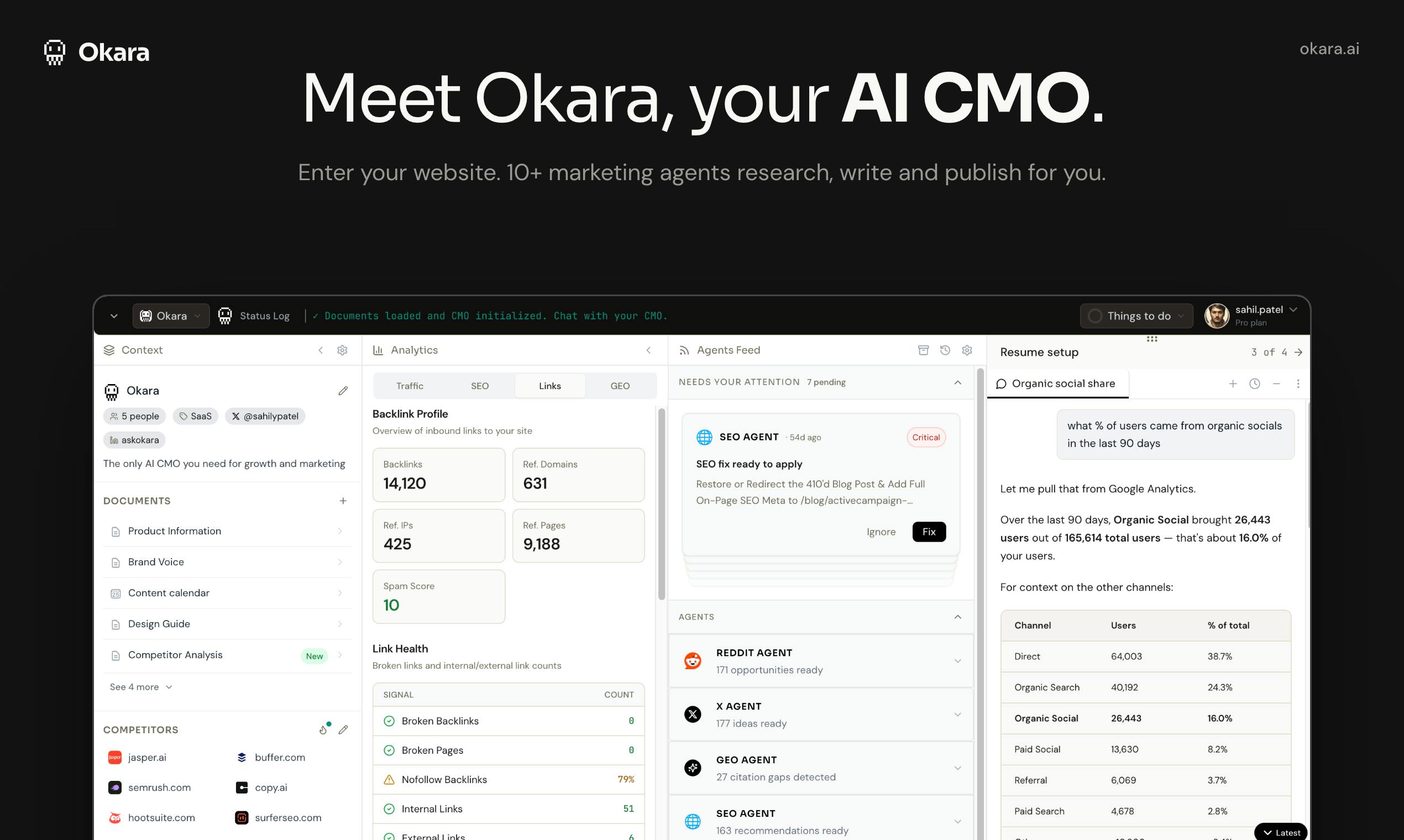 Okara:号称全球首个AI首席营销官,多智能体能否取代CMO?