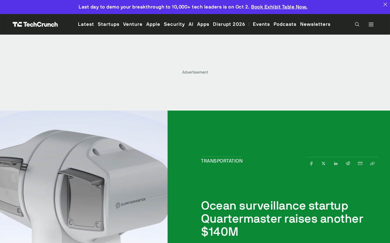 Ocean Monitoring Startup Quartermaster Raises Another $140M