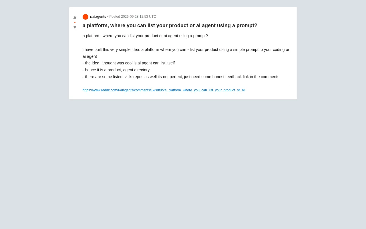Building an AI Agent Directory With a Single Prompt: A Product Experiment