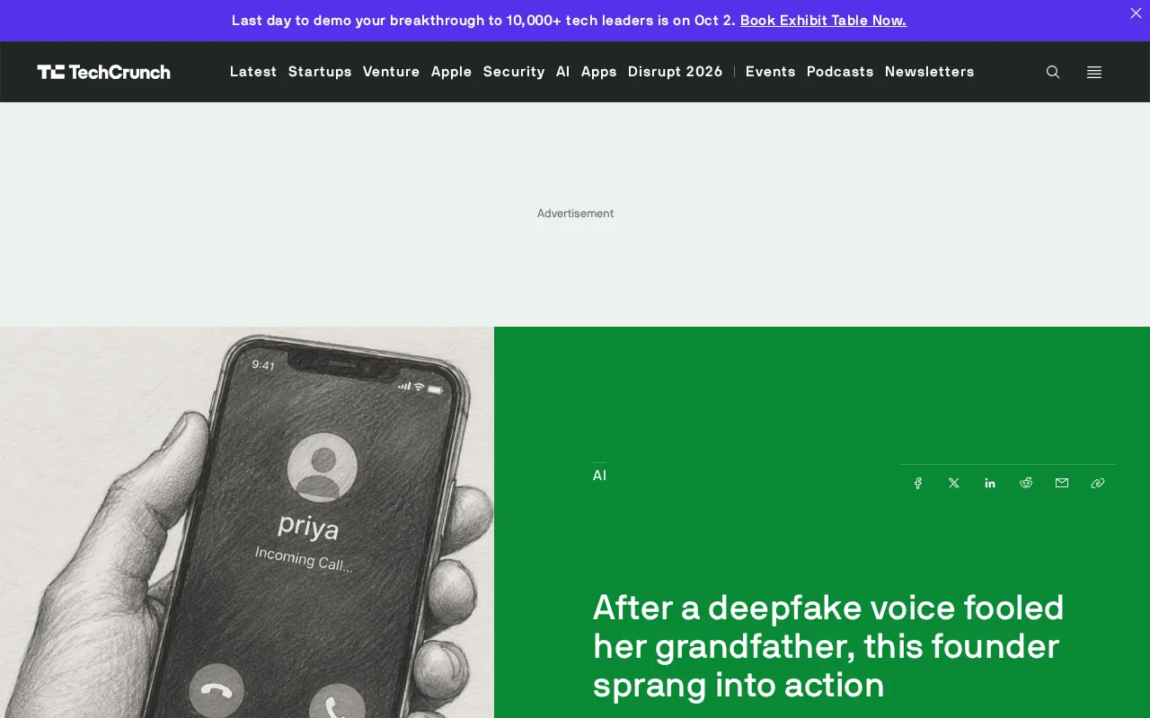 Her Grandfather Was Scammed by an AI Voice Clone — So She Built DetectifAI to Catch Deepfake Audio in Real Time on Your Phone