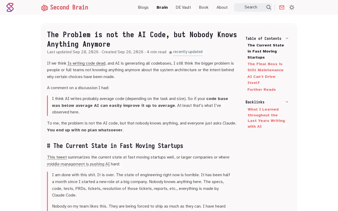 AI Writing Code Isn't the Problem — Nobody Actually Understanding It Is