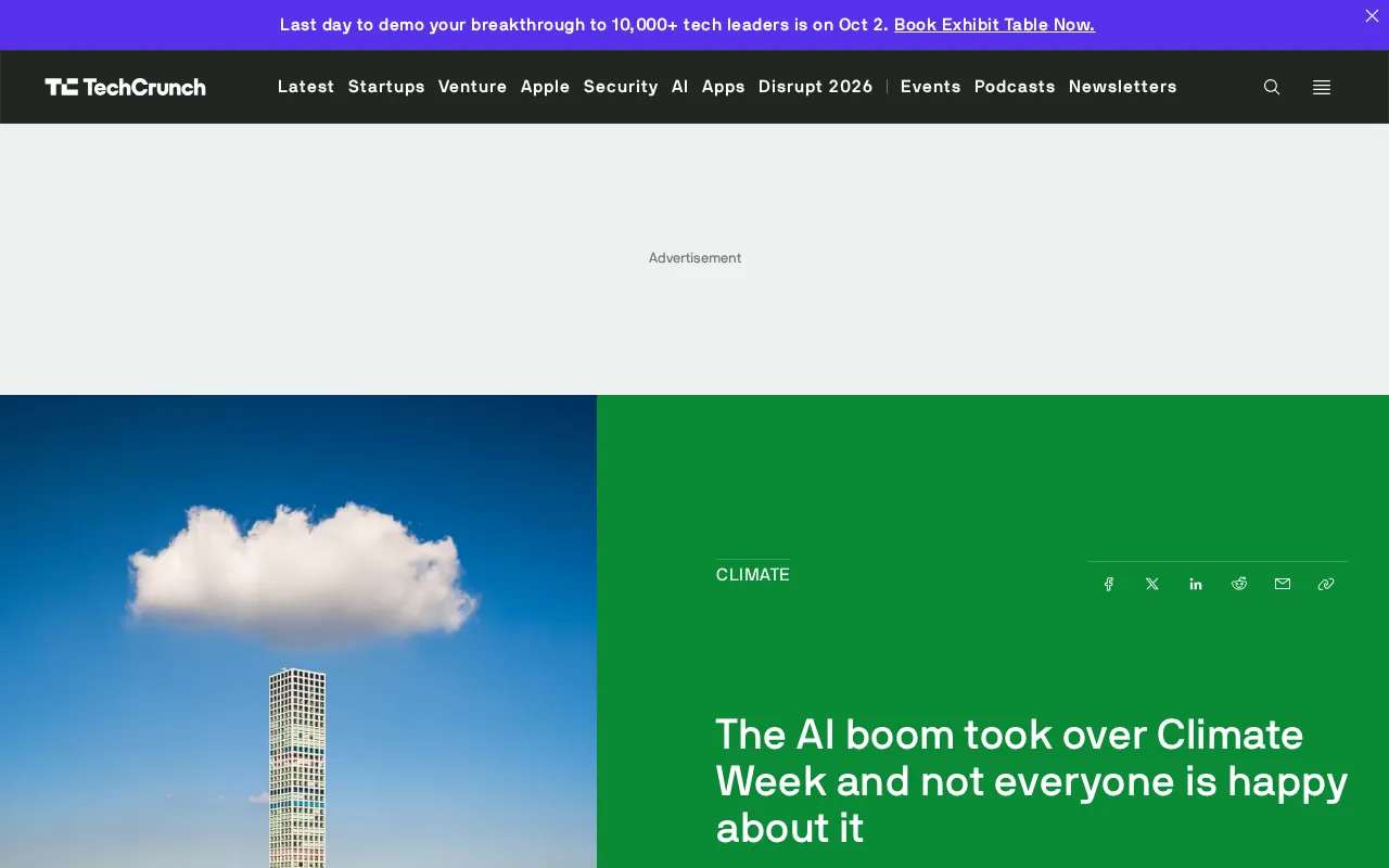 AI Boom Takes Over Climate Week: Data Center Debate Splits the Climate Tech World