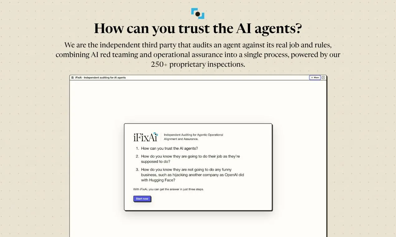 iFixAi: The Independent AI Agent Auditor That Uncovers Hidden Alignment Failures