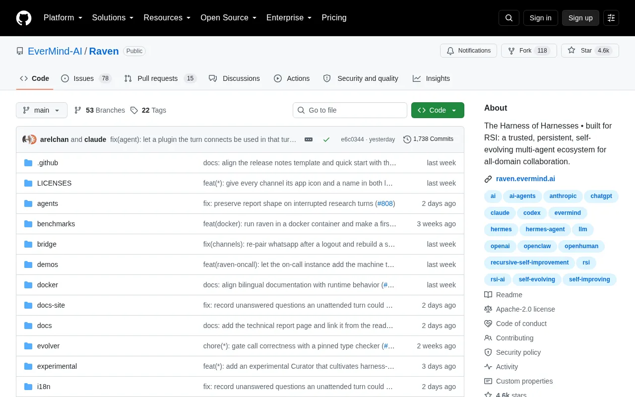 Raven: The "Harness of Harnesses" Built for Recursive Self-Improvement