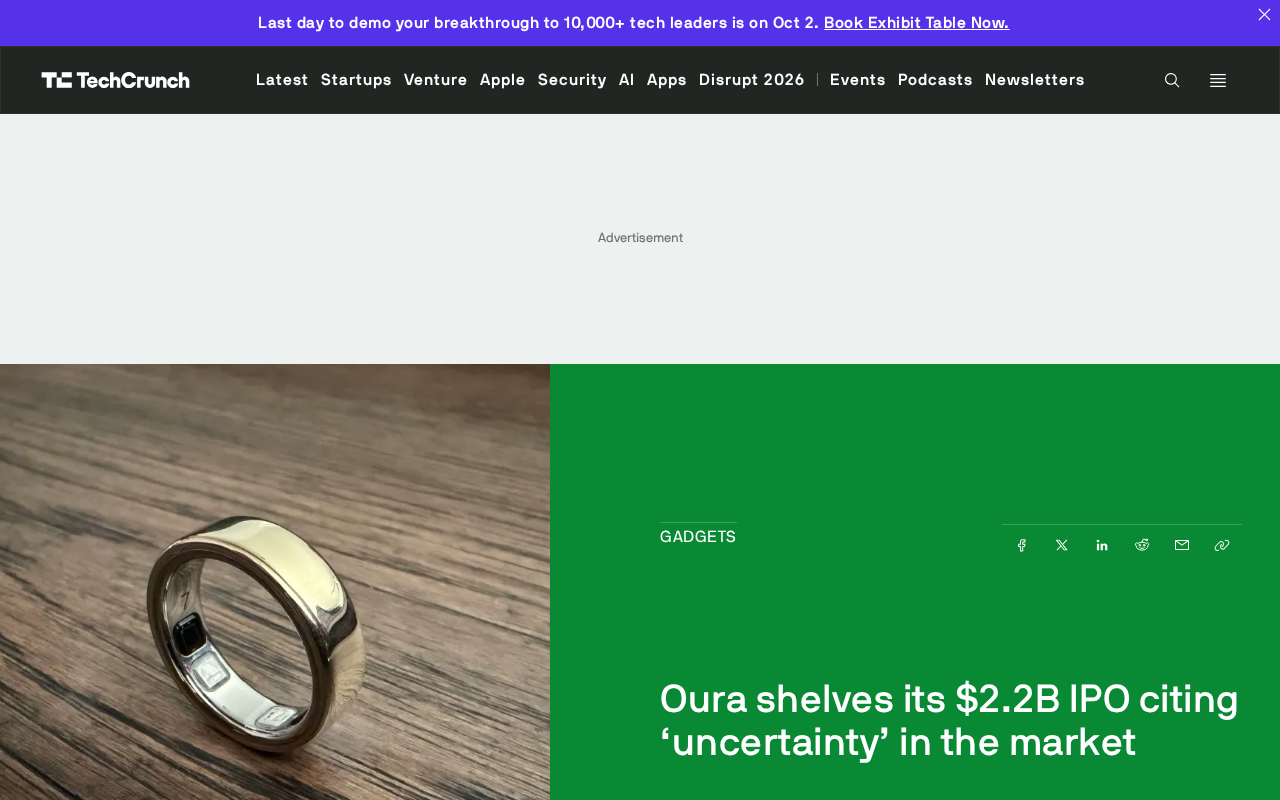 Oura Shelves $2.2 Billion IPO: Health Tech's Dilemma Amid Market Uncertainty