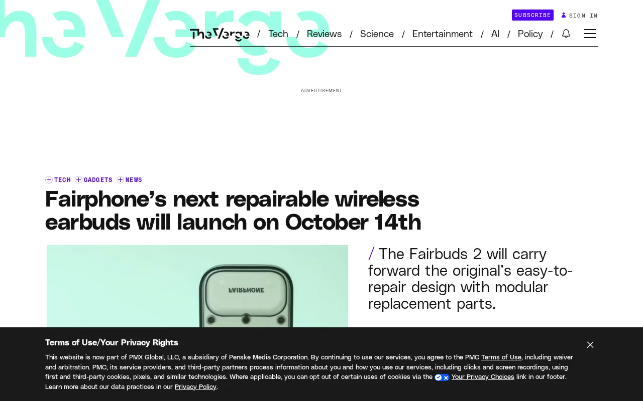 Fairphone's Repairable Wireless Earbuds Fairbuds 2 Set to Launch on October 14