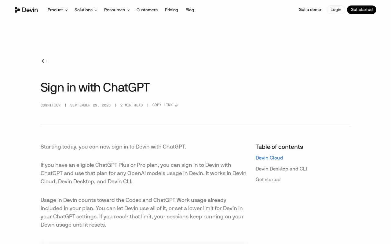 Sign in with ChatGPT