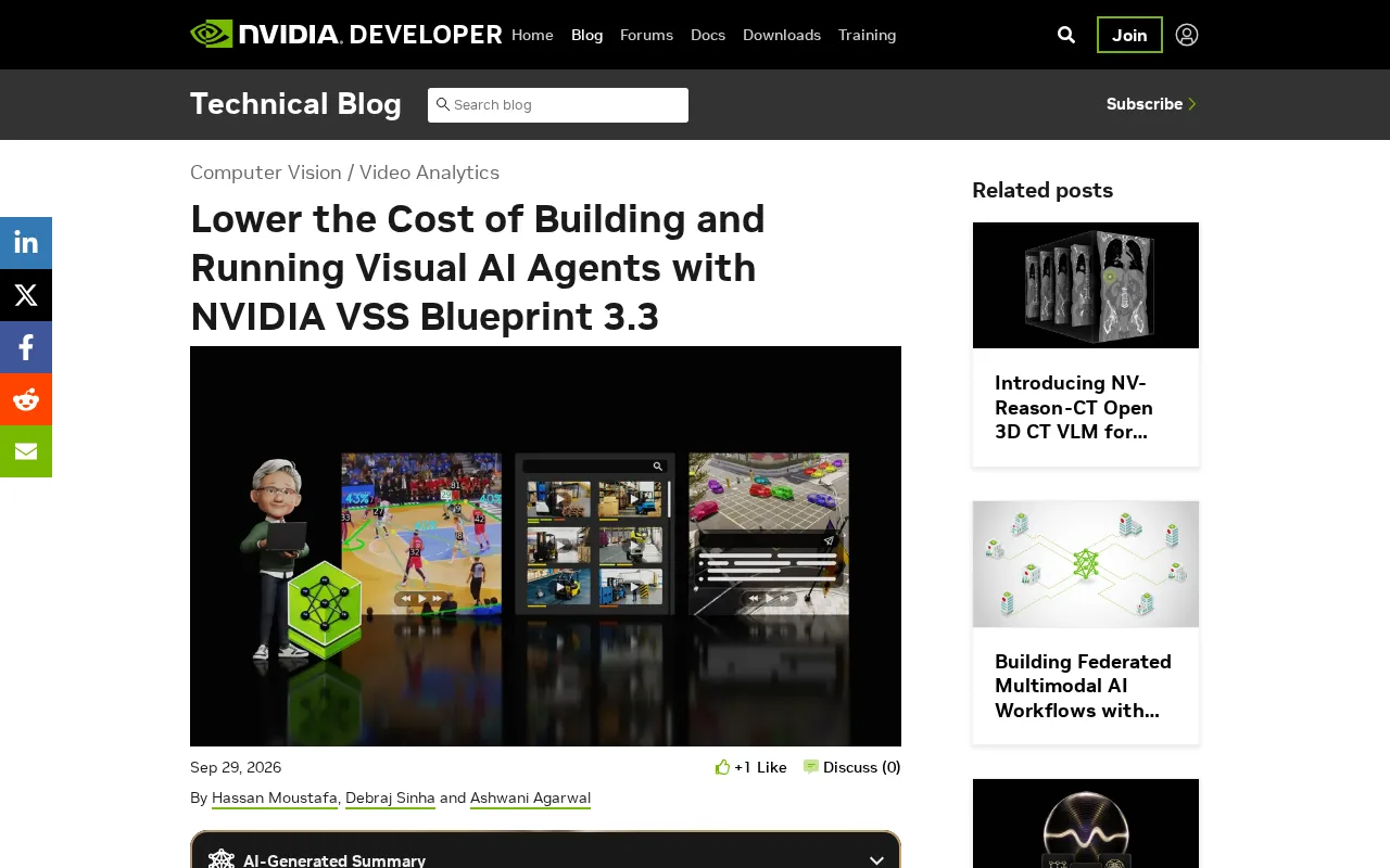 NVIDIA VSS Blueprint 3.3: Reducing the Cost of Building and Running Visual AI Agents