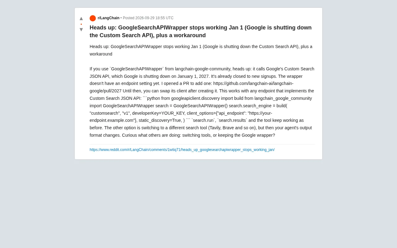 Google Custom Search API Deprecation: Migration Guide for LangChain's Search Wrapper